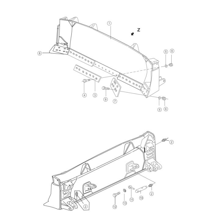 Shantui SD32 Blade Assembly 175-71-31000