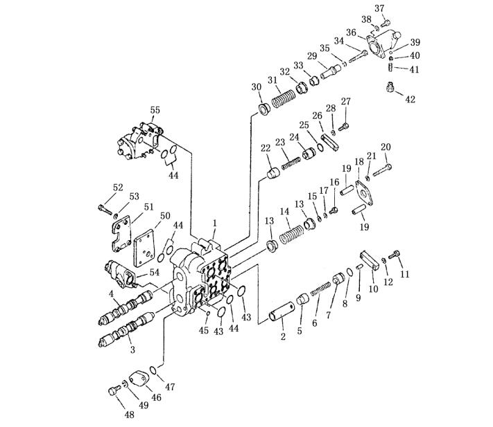 Shantui SD13 Hydraulic Control Valve Assembly 16Y-60-05000 701-33-12006 701-33-32005 701-33-32113 701-30-51002