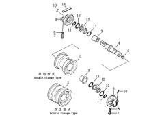 Shantui SD13 Double Flange Track Roller Assembly 10Y-40-11000 10Y-40-11100