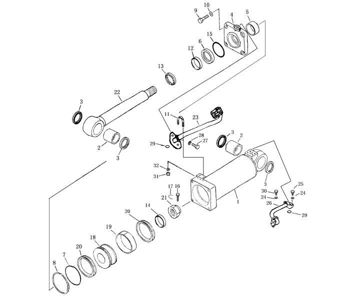 Shantui SD13 Ripper Cylinder Assembly 10Y-64-05000