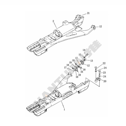 Shantui SD22 Parts Frame,track, L.H.154-30-14112 Frame,track, R.H.154-30-14122