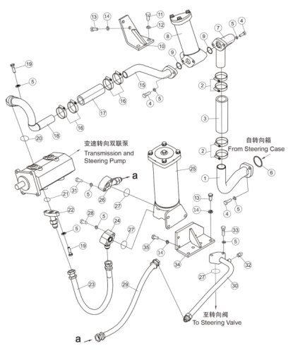 Shantui SD16 SD16L Steering Fine Filter 16Y-76-32000