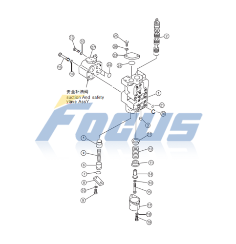 Shantui Spare Parts SD22 Valve 701-30-99000