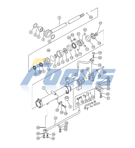 Shantui Parts SD22 Balde Lifting Cylinder Quick Drop Valve Assy 154-63-14001