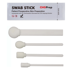 Hospital Use 2 Chlorhexidin and 70 Isopropyl Alcohol Surgic Medic Foam Sterile Sponge Stick Disinfect Swab Ce White EO 2 Years