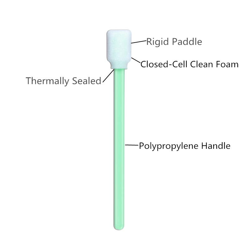 Cleanroom Rectangle Foam Swab with Sponge head Cleaning Swab Sticks for Solvent Format Inkjet Printer and Optical Equipment
