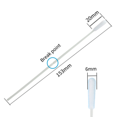 Disposable male female transport flocked specimen collection sampling nasal nasopharyngeal oral test sterile medical swab stick