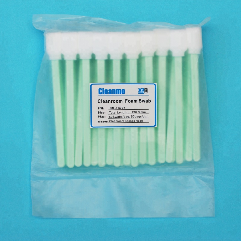 Cleanroom Rectangle Foam Swab with Sponge head Cleaning Swab Sticks for Solvent Format Inkjet Printer and Optical Equipment