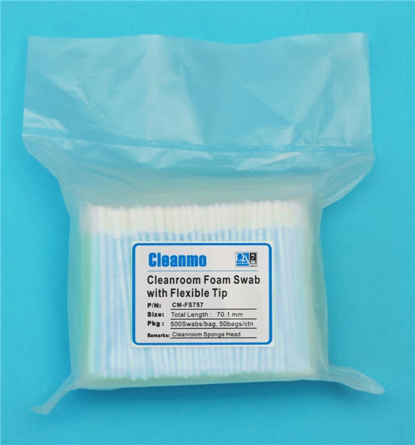 Cleanroom flexible small head foam swab for cleaning keyboards/electronics/devices