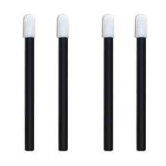 Black handle round head disposable makeup remover foam swab for lipstick lipgloss eyeshadow