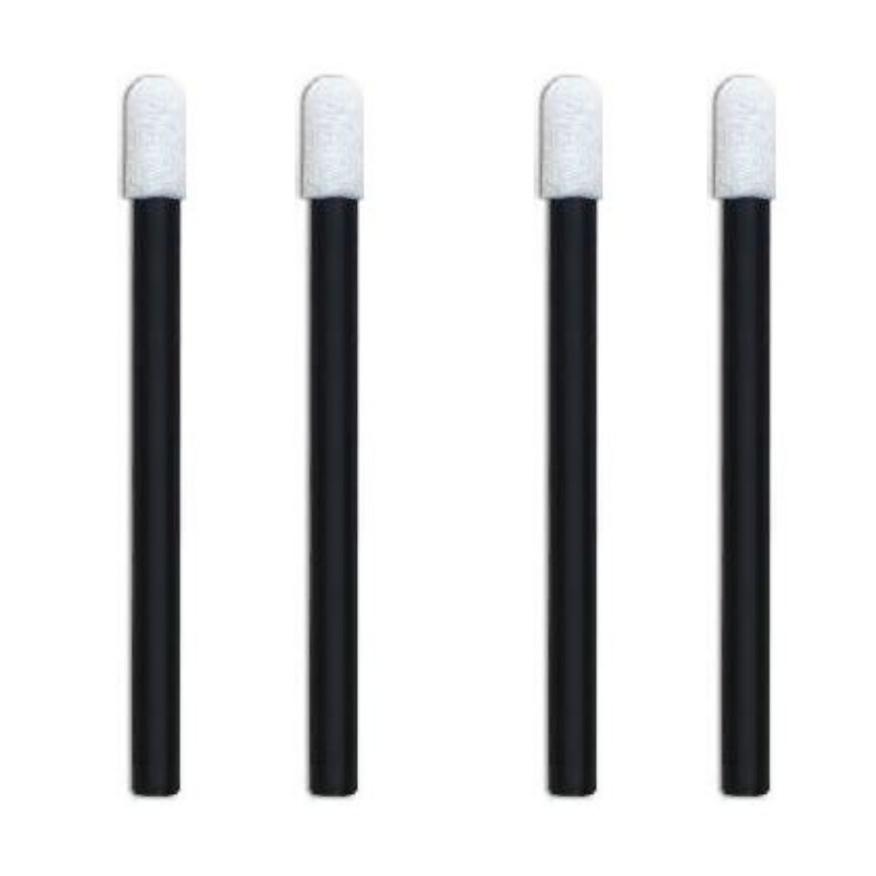 Black handle round head disposable makeup remover foam swab for lipstick lipgloss eyeshadow