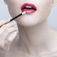Black handle round head disposable makeup remover foam swab for lipstick lipgloss eyeshadow