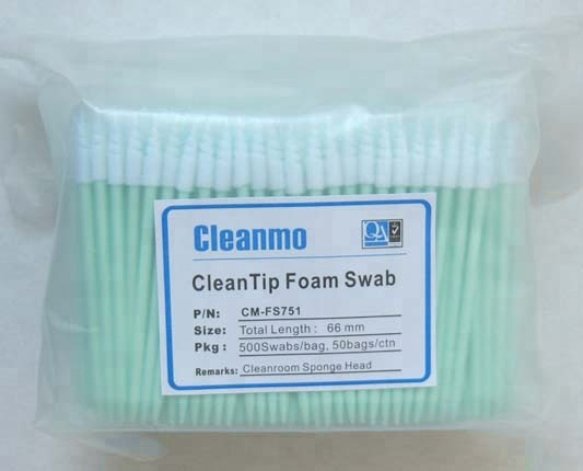 Lint Free Pointed Spiral Head Foam Cleaning Swab Clean Room Foam Tip Swabs