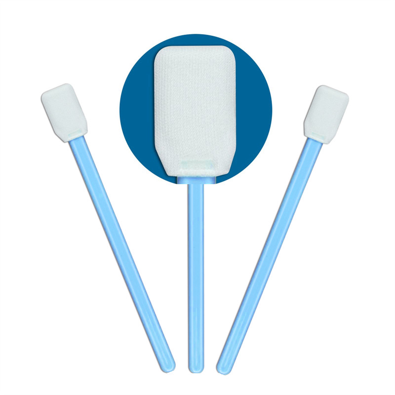 Polypropylene Handle Rectangle Head Cleanroom Lint Free Microfiber Clean Tips Swab Printhead Cleaning Stick