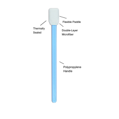 Polypropylene Handle Rectangle Head Cleanroom Lint Free Microfiber Clean Tips Swab Printhead Cleaning Stick