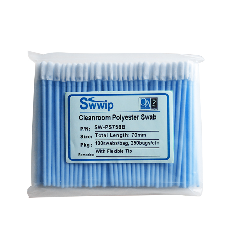 Double Layer Knitted Flexible Head Sampling Clean Polyester Tip Dacron Cleanroom Swab