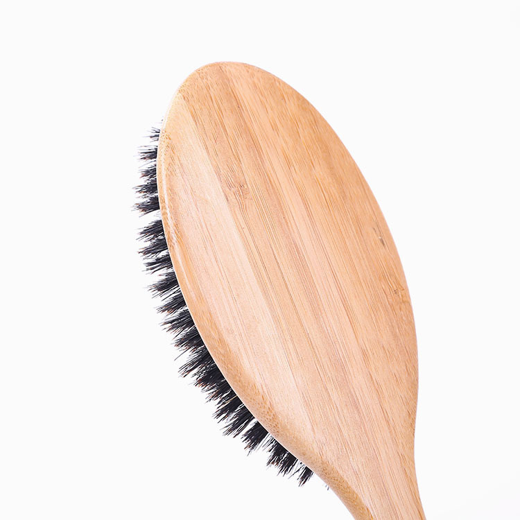 Oval Bristle Brush with Natural Boar Bristles – Bamboo Groom