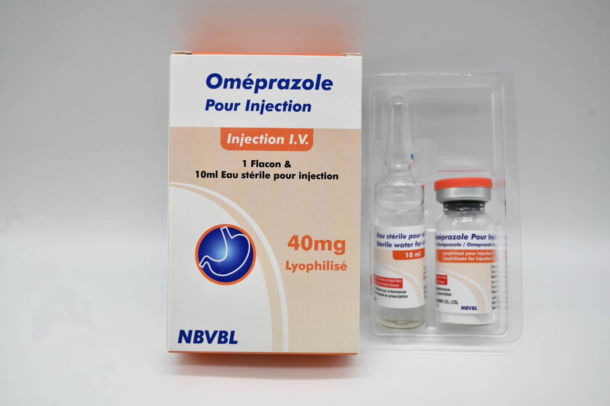 Omeprazole for injection 40mg+10ml wfi