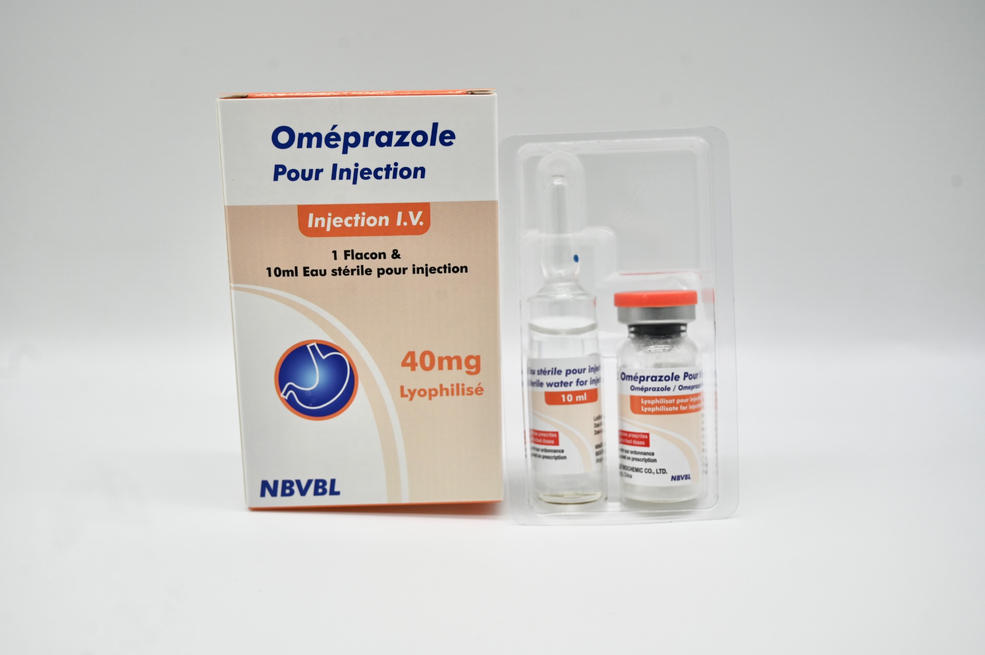Omeprazole for injection 40mg+10ml wfi
