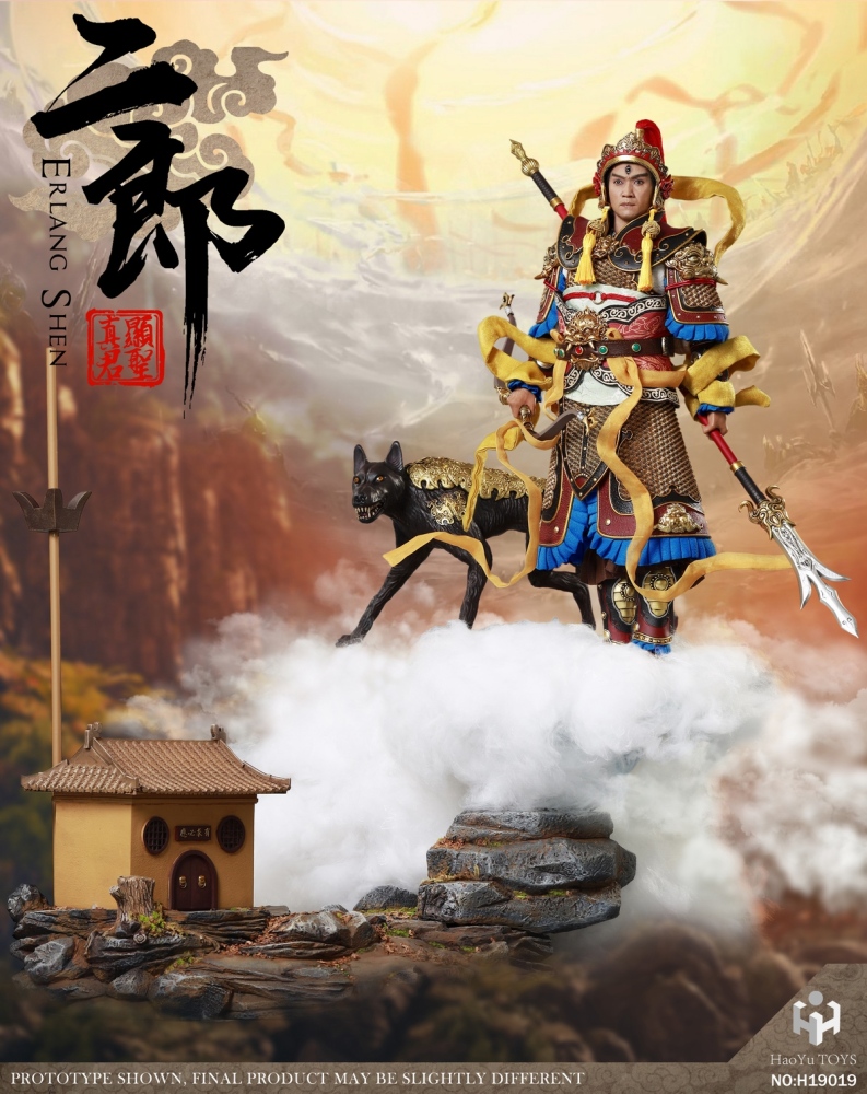 HaoYuToys新品：1/6 神话系列 -二郎显圣真君(二郎神）可动人偶-普通版，豪华版，地台 / HaoYuToys New Product: 1/6 Myth Series - Erlang Xiansheng Zhenjun (Erlang God) Action Figure-Normal Edition, Deluxe Edition, Platform