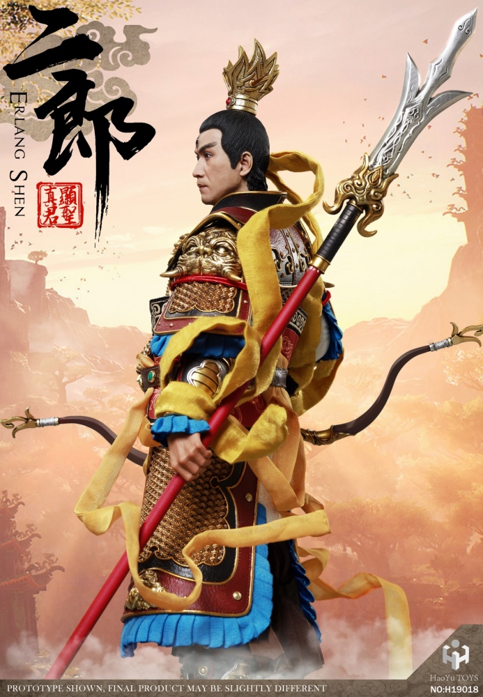 HaoYuToys新品：1/6 神话系列 -二郎显圣真君(二郎神）可动人偶-普通版，豪华版，地台 / HaoYuToys New Product: 1/6 Myth Series - Erlang Xiansheng Zhenjun (Erlang God) Action Figure-Normal Edition, Deluxe Edition, Platform