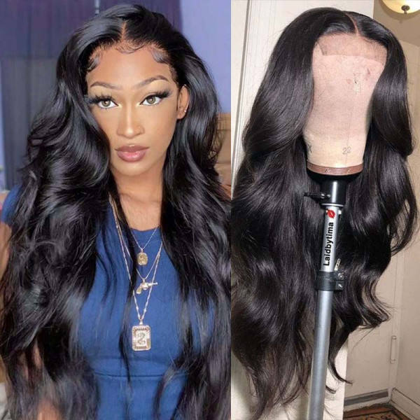 180 Density Brazilian Body Wave Lace Front Wigs With Baby Hair Pre Plucked Hairline