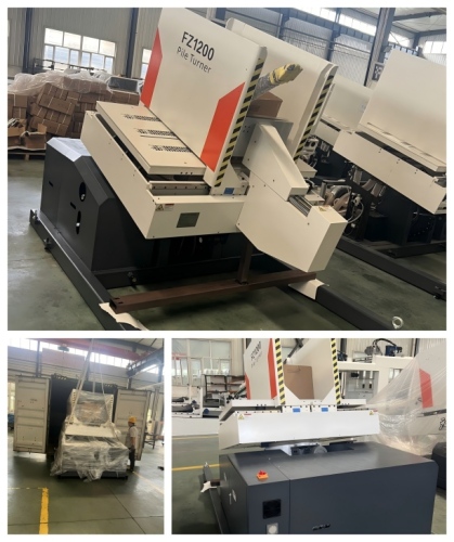 Delivery for paper pile turner and blanking machine