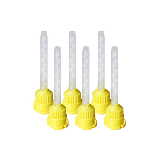 50 pcs Dental Impression Mixing Tip Yellow 4.2 mm 1:1 Ratio