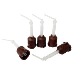 50 pcs Dental Impression Mixing Tips Brown Temporary Cement