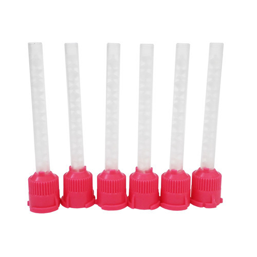 50 pcs Dental Impression Mixing Tips Pink 5.4mm 1:1 Ratio