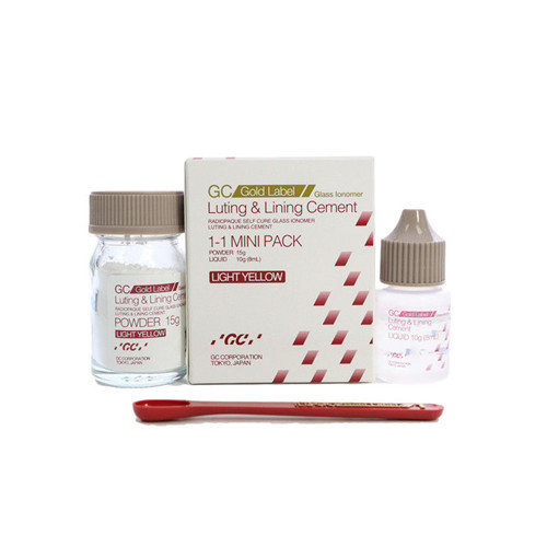 GC Gold Label 1 Luting & Lining Glass Ionomer Dental Cement Mini Pack 15g/10g