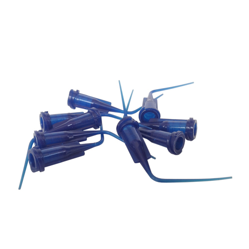 *Pre-bent Dental Disposable Plastic Needle syringe Clear / Blue Color 50pcs / Bag