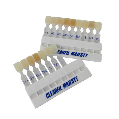 ****CLEARFIL MAJESTY DENTAL TEETH BLEACHING WHITENING SHADE GUIDE COMPARISON SAMPLE