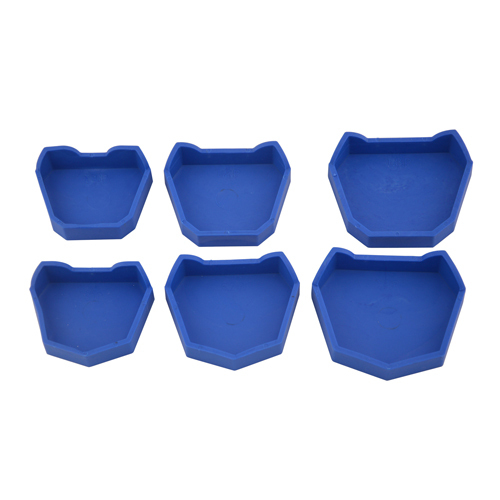 **NEW 6pcs/Set Dental Lab Model Base Former Molds for Tray Loading with Notches