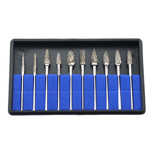 *Dental Lab Polising Drills Tungsten Steel Carbide Burs Aeeorted 2.35MM 10 Pcs /Set