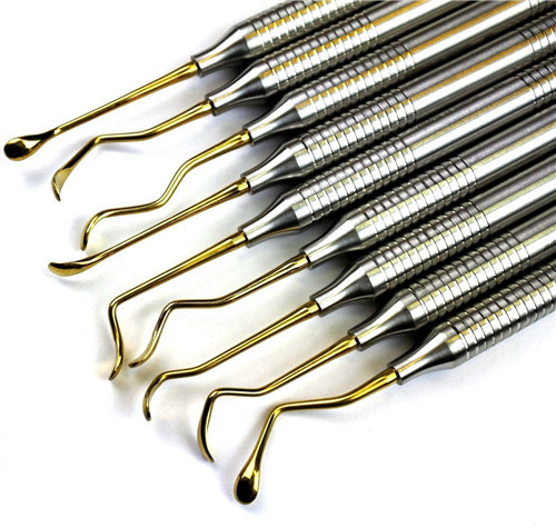 ****Sinus Lift Elevator Dental Implant Surgical Orthodontic Light Weight 9 Pcs /Set Gold-Plated