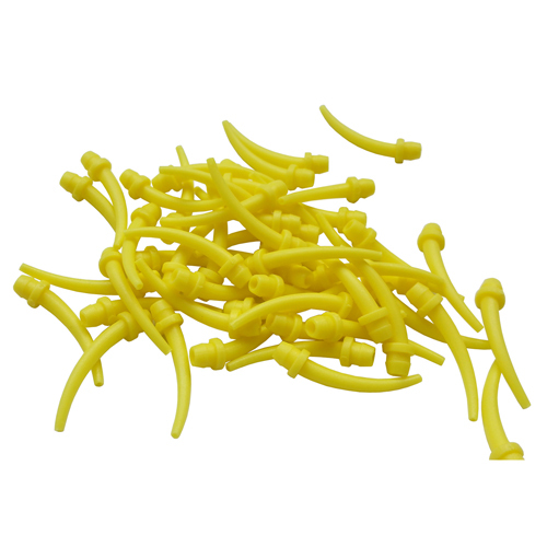100PCS Intra Oral Dental Impression Mixing Syringe Tips Yellow Intraoral Nozzles #085