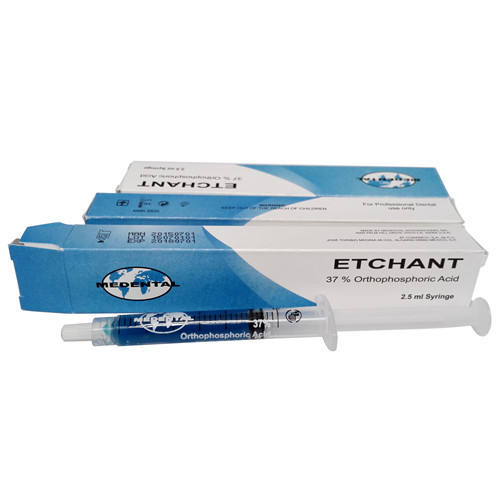 **MEDENTAL DENTAL ETCHANT ETCH GEL 37 ORTHO PHOSPHORIC ACID 2.5ML SYRINGE