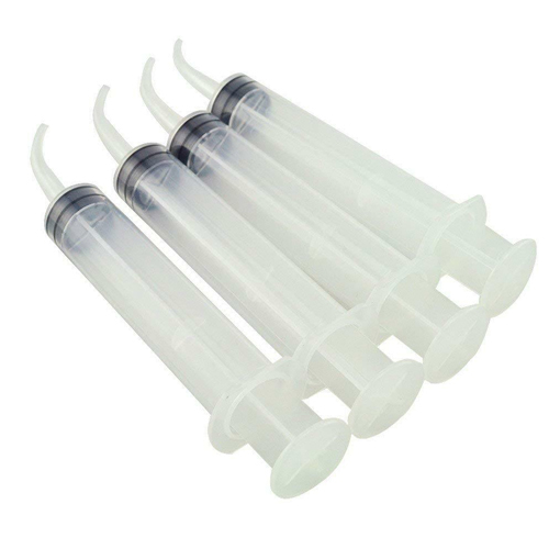 **10pcs Disposable Dental Irrigation Syringe Curved Tip Utility Hobby Tools 12CC