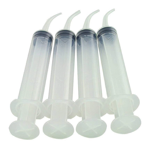 **10pcs Disposable Dental Irrigation Syringe Curved Tip Utility Hobby Tools 12CC