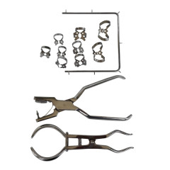 Dental Basic Rubber Dam Kit Surgical Instruments Stainless Steel 12Pcs/Set