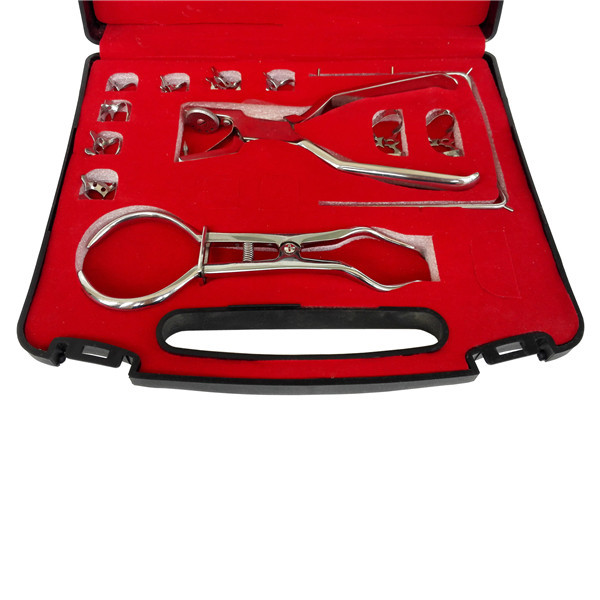 ****Dental Basic Rubber Dam Kit Surgical Instruments Stainless Steel 12Pcs/Set