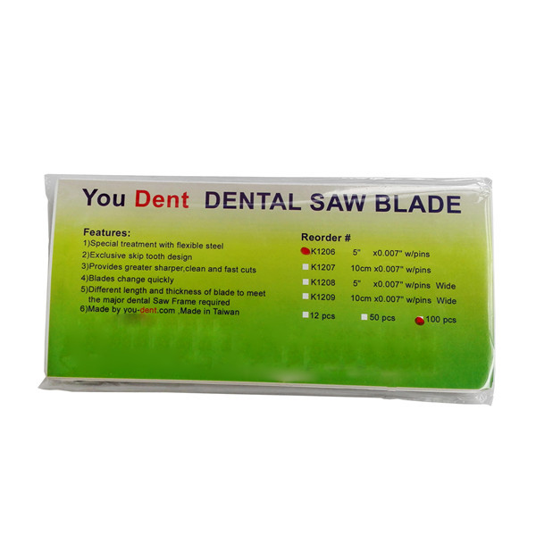****100pcs You Dent Dental Saw Blade K1206 5" × 0.007 " w/pins