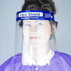 2 Pcs Full Face Shield Visor Clear Flip-up Visor Covering Eye Protector Anti-Fog Dust