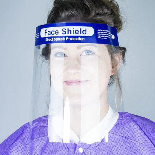 ****2 Pcs Full Face Shield Visor Clear Flip-up Visor Covering Eye Protector Anti-Fog Dust