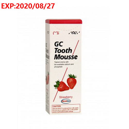 EXP: 2020-8-27 GC Tooth Mousse 1x 40g (35ml.) Recaldent -Strawberry