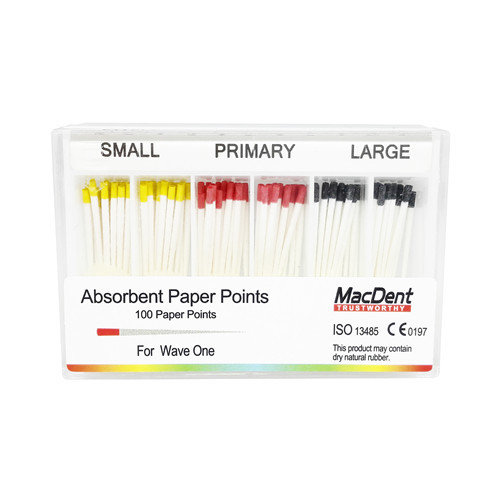*MacDent Dental Absorbent Paper Points For Wave one Small / Primary / Large