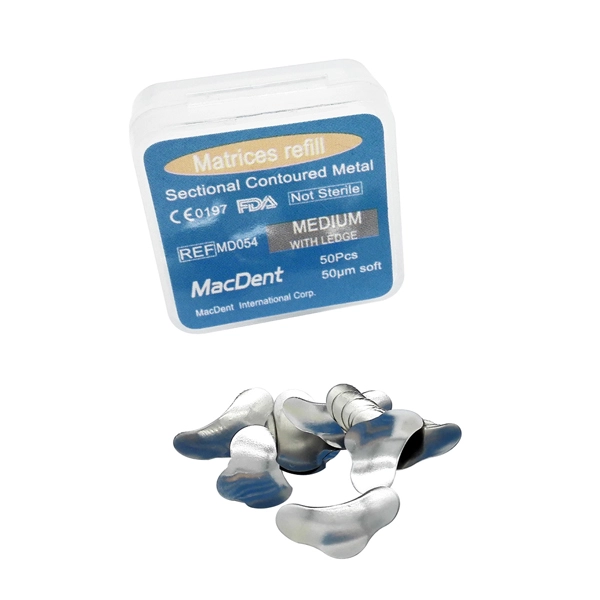 *MacDent Dental Refill Sectional Contoured Metal Matrices With Ledge / Without Ledge 50Pcs/Pack