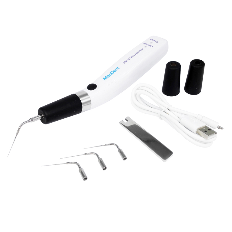 MacDent Dental Cordless Endo Ultra Activator Handpiece Endo Irrigator With 4 Tips & Wrench