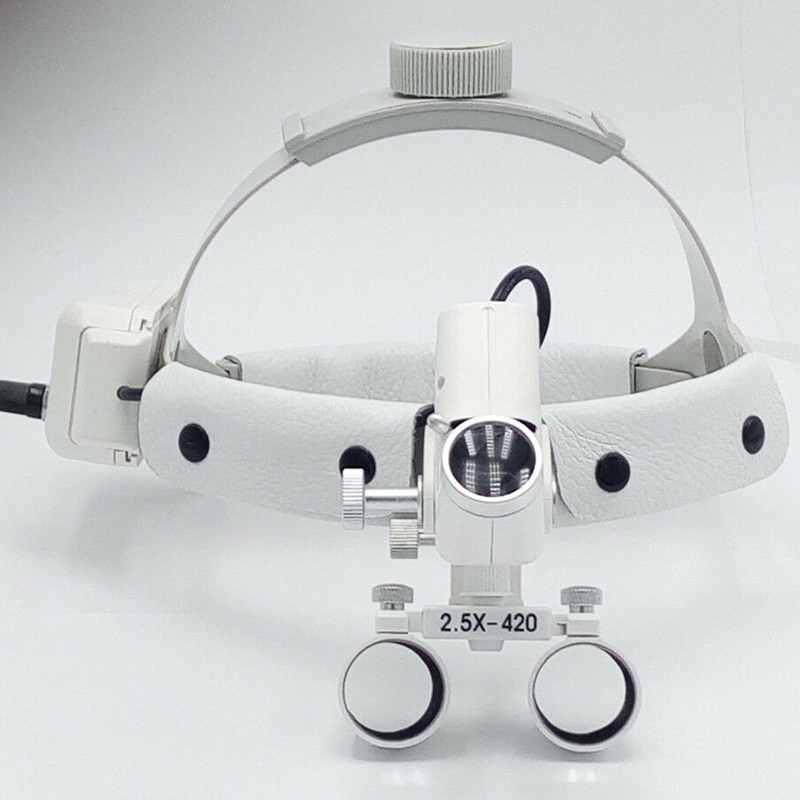 ****Dental Surgical Medical 2.5X420mm Adjustable Headband Loupe with LED Headlight